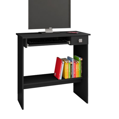 Mesa para Computador 1 Gaveta Preto 1810 AJL Móveis