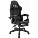 Ver imagem 2 de Cadeira Gamer Giratória Com Apoio de Pé Kelter Preta V7001x