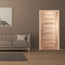 Ver imagem 6 de Kit Porta de Madeira Pivotante Frisada Direita 214cmx107cmx12cm Pe28 Esel