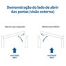 Kit Porta de Madeira Pivotante Frisada Direita 214cmx107cmx12cm PE28 Esel - 4