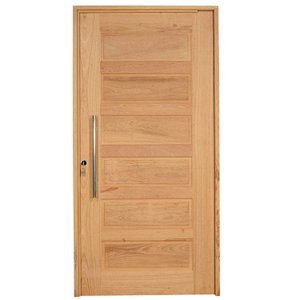 Kit Porta de Madeira Pivotante Frisada Direita 214cmx107cmx12cm PE28 Esel