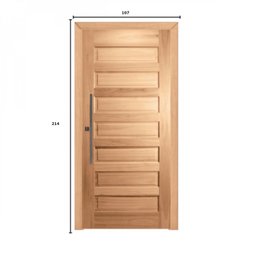 Kit Porta de Madeira Pivotante Frisada Direita 214cmx107cmx12cm PE28 Esel - 5