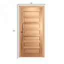 Ver imagem 3 de Kit Porta de Madeira Pivotante Frisada 214cmx107cmx12cm Pe28 Esel Abertura Direita