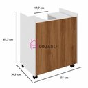 Ver imagem 2 de Gabinete de Banheiro Para Pia Coluna 2 Portas Eccos Branco/Nature