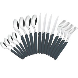 Faqueiro Inox 24 Peças Preto Carmel - Tramontina - 23499/021 - 2