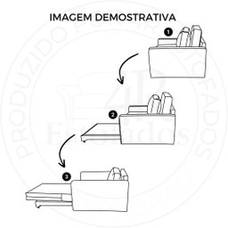 Poltrona | Cama com Tampo Lateral de Madeira com Usb Lado Esquerdo | Linho Deva 05 - 5