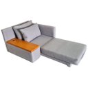 Ver imagem 3 de Poltrona | Cama com Tampo Lateral de Madeira com Usb Lado Esquerdo | Linho Deva 05