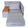 Poltrona | Cama com Tampo Lateral de Madeira com Usb Lado Esquerdo | Linho Deva 05 - 2