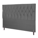 Ver imagem 1 de Cabeceira Ram 1500 Chumbo Estofada para Cama Box Solteiro 94cm Quarto Luxo