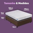 Ver imagem 2 de Cama Box Queen Desmontável Marrom + Colchão Umaflex Fit Firm D33 17cm Altura - Orthocamas