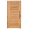 Kit Porta de Madeira Pivotante Frisada 214cmx97cmx12cm Pe28 Esel Abertura Esquerda - 1