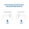 Kit Porta de Madeira Pivotante Frisada Esquerda 214cmx107cmx12cm PE28 Esel - 4