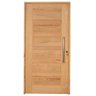 Kit Porta de Madeira Pivotante Frisada Esquerda 214cmx107cmx12cm PE28 Esel - 1