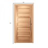 Kit Porta de Madeira Pivotante Frisada Esquerda 214cmx107cmx12cm PE28 Esel - 5