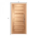 Ver imagem 5 de Kit Porta de Madeira Pivotante Frisada Esquerda 214cmx107cmx12cm Pe28 Esel