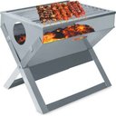 Ver imagem 1 de Churrasqueira Maleta Pratica Carvão Dobrável Inox Cód 612