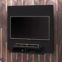 Ver imagem 1 de Painel TV até 40" Polegadas 2 Nichos Preto Quenia J&A Móveis