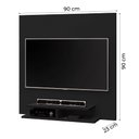 Ver imagem 3 de Painel TV até 40" Polegadas 2 Nichos Preto Quenia J&A Móveis