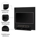 Ver imagem 4 de Painel TV até 40" Polegadas 2 Nichos Preto Quenia J&A Móveis