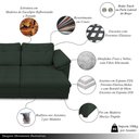 Ver imagem 3 de Sofá Retrátil Elétrico Sala de Estar Nolan Bipartido 414cm Conforto Premium em Couro Verde G58 - Gra