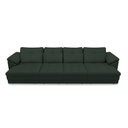 Ver imagem 6 de Sofá Retrátil Elétrico Sala de Estar Nolan Bipartido 414cm Conforto Premium em Couro Verde G58 - Gra