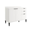 Ver imagem 1 de Gabinete de Cozinha Modulado Balcão Alpha 2506 3 Portas e 2 Gavetas C/ Tampo 120cm Branco - Carraro