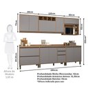 Ver imagem 5 de Cozinha Completa 6 Peças com Nicho para Micro-ondas e Tampo 280cm Isa Luciane Móveis