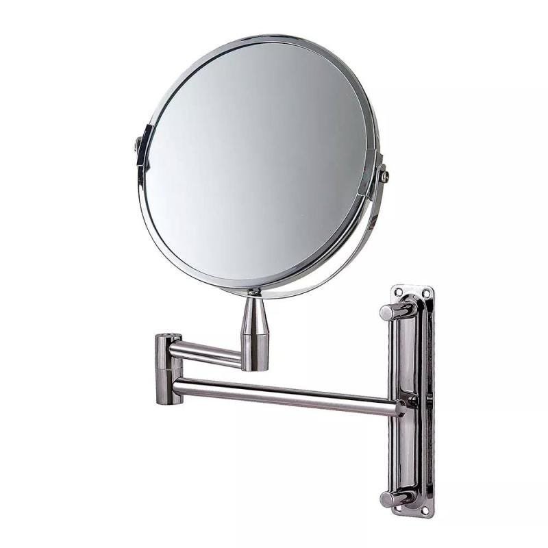 Espelho Aumento Dupla Face Articulado Aço Inox MOR - 1