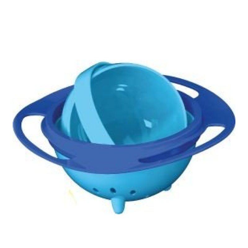 Prato para criança giratório 360º prato mágico azul