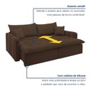 Ver imagem 4 de Sofá Cama Retrátil e Reclinável 2 Lugares Pés Madeira Maciça 220cm Michigan Yescasa