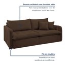 Ver imagem 3 de Sofá Cama Retrátil e Reclinável 2 Lugares Pés Madeira Maciça 220cm Michigan Yescasa