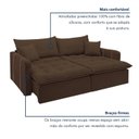 Ver imagem 6 de Sofá Cama Retrátil e Reclinável 2 Lugares Pés Madeira Maciça 220cm Michigan Yescasa