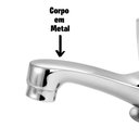 Ver imagem 2 de Torneira Banheiro Mesa de Lavatório Metal Tradicional Del Metais