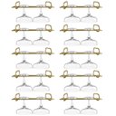 Ver imagem 1 de Kit 10 Organizadores Suspensos Para Taças 25cm Suportes Porta Taças Retos Dourado