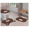 Jogos de Banheiro Kit 3 Peças Urso Café Exclusivo - 1