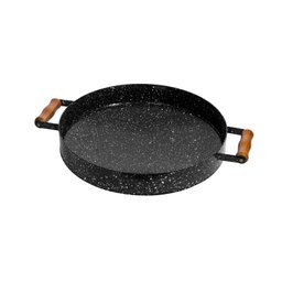 Disco esmaltado borda e alça acabamento madeira Ø 450MM - 1