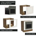 Ver imagem 4 de Balcão para Forno de Embutir 80 X 60 Cm sem Tampo Rustic/branco Agata, Glamy, Stella Madesa