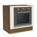 Ver imagem 1 de Balcão para Forno de Embutir 80 X 60 Cm sem Tampo Rustic/branco Agata, Glamy, Stella Madesa