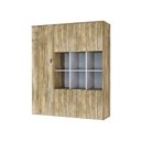 Ver imagem 1 de Armário Alto com Nichos e 05 Portas 161,5x135x42cm Wlan135 Carvalho - Branco