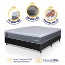 Ver imagem 4 de Conjunto Box Preto Argel Cinza Espuma D33 Casal 138x188x67 - King House
