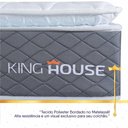Ver mais imagens de Conjunto Box Preto Argel Cinza Espuma D33 Casal 138x188x67 - King House
