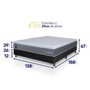 Ver imagem 3 de Conjunto Box Preto Argel Cinza Espuma D33 Casal 138x188x67 - King House