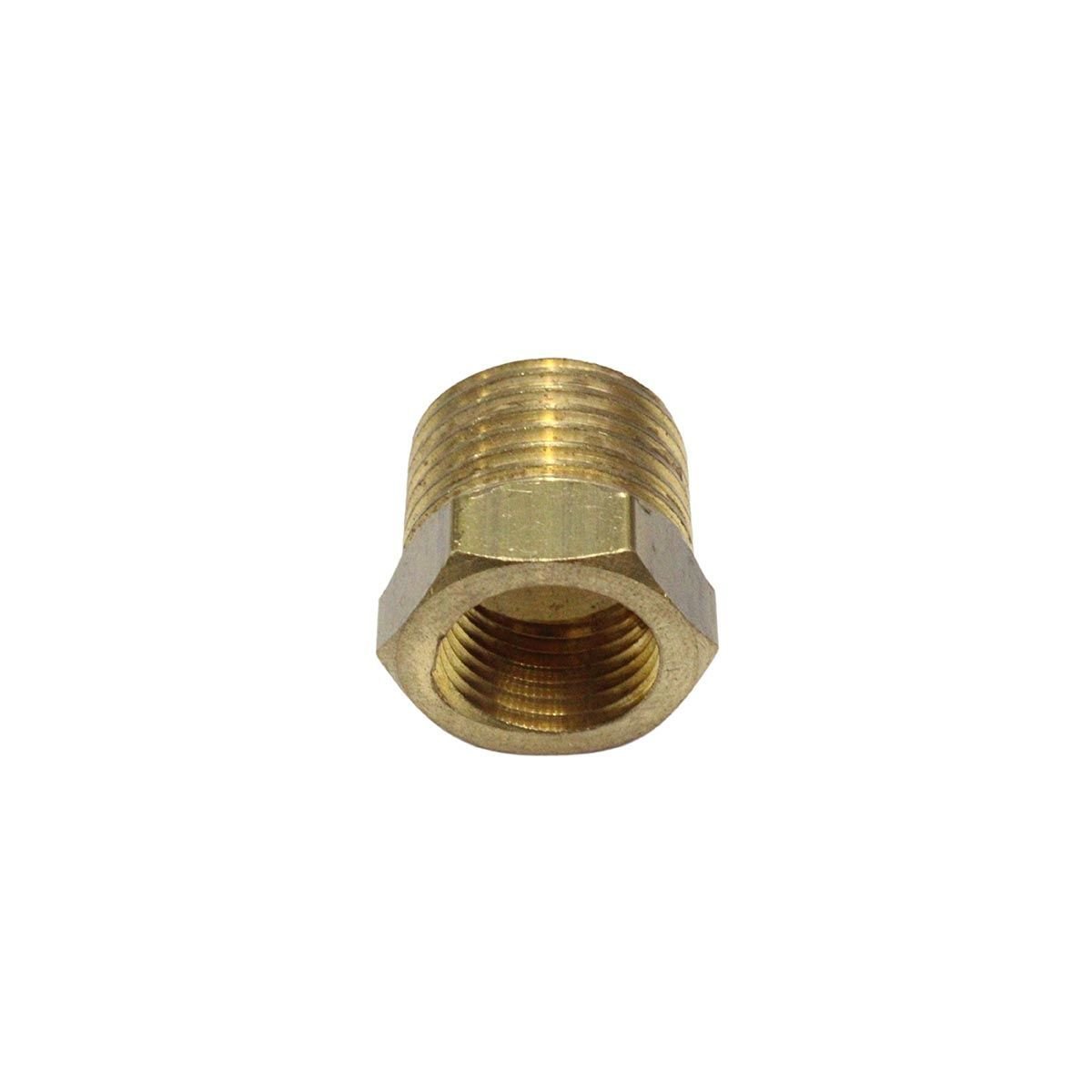 Bucha Redutora 1/2 Npt Macho 3/8 Npt Fêmea para Gás - 2