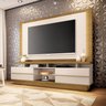 Estante Home Theater 2,10m Palazzo com Led Para TV 70 Cor Carvalho e Off White HB Móveis - 1