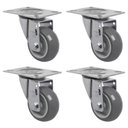 Ver imagem 1 de Rodízio Giratório 3 Pol Gl312bp 4 Unidades Schioppa