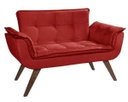 Ver imagem 1 de Poltrona Sala Recepção Escritório Namoradeira Opala Suede Vermelho