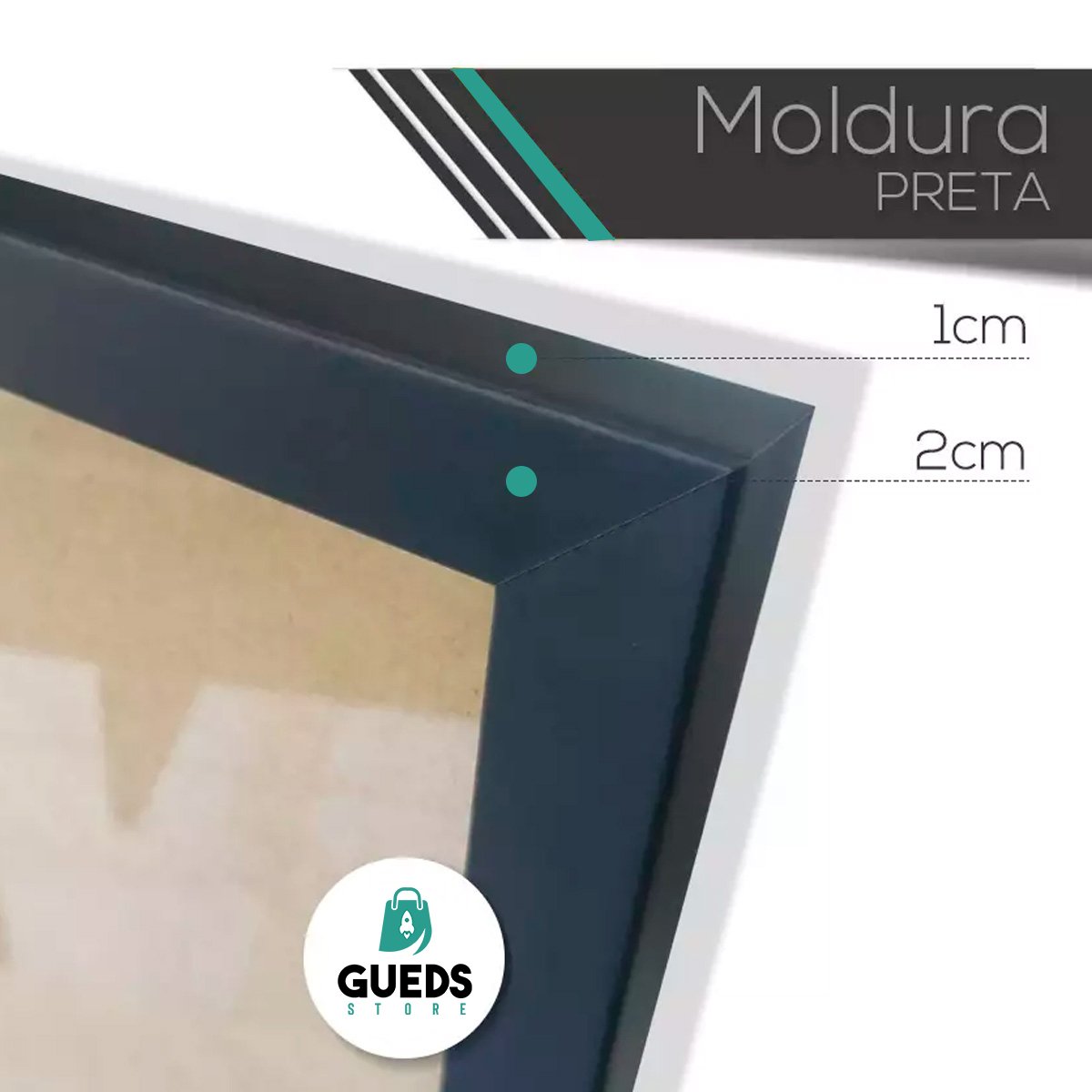 Quadro Decorativo Moldura Preta 30x40cm Wifi Lousa - 4