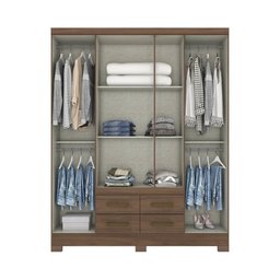 Guarda-Roupa 5 Portas Henn Briz B356-130 4 Gavetas Castanho HP SE - 3