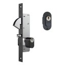 Ver imagem 2 de Porta de Correr Lisa Natural Kit de Madeira com Fechadura 210x82