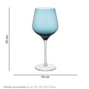 Ver imagem 4 de Jg 2PÇ Taças Água Home&Co Ballet Vidro 540ml 23x10x10cm Azul
